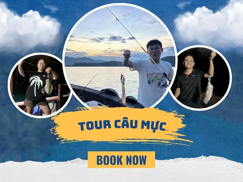 Tour câu mực đêm Nha Trang